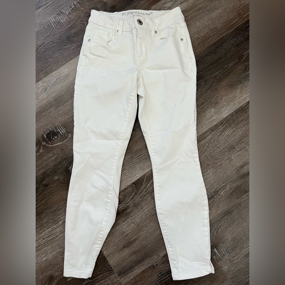Off White Jeans with Stretch Fit
